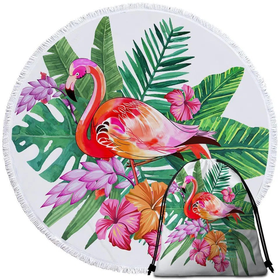 Tropical Flamingo Towel + Backpack