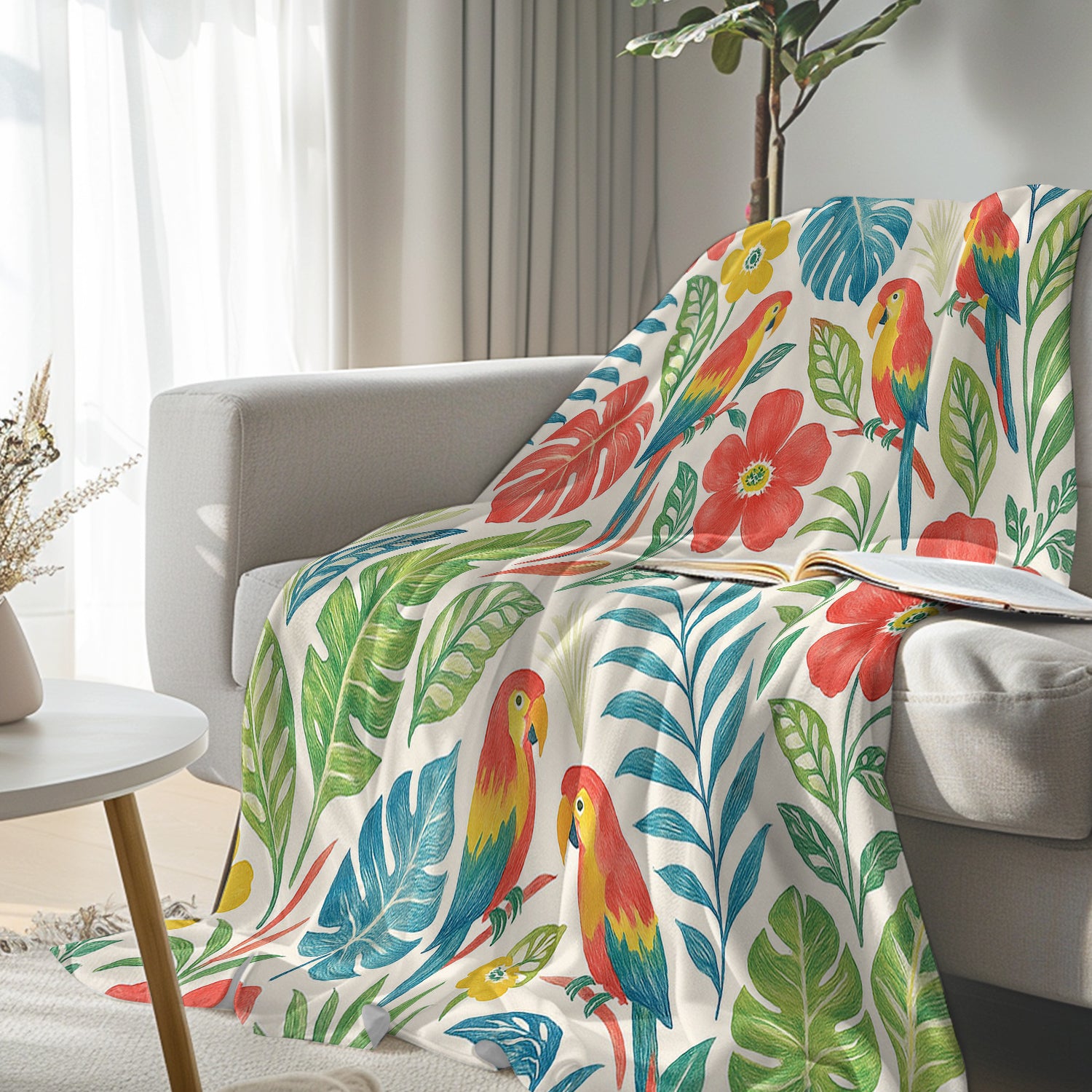 Classic Tropical Flannel Fleece Blanket