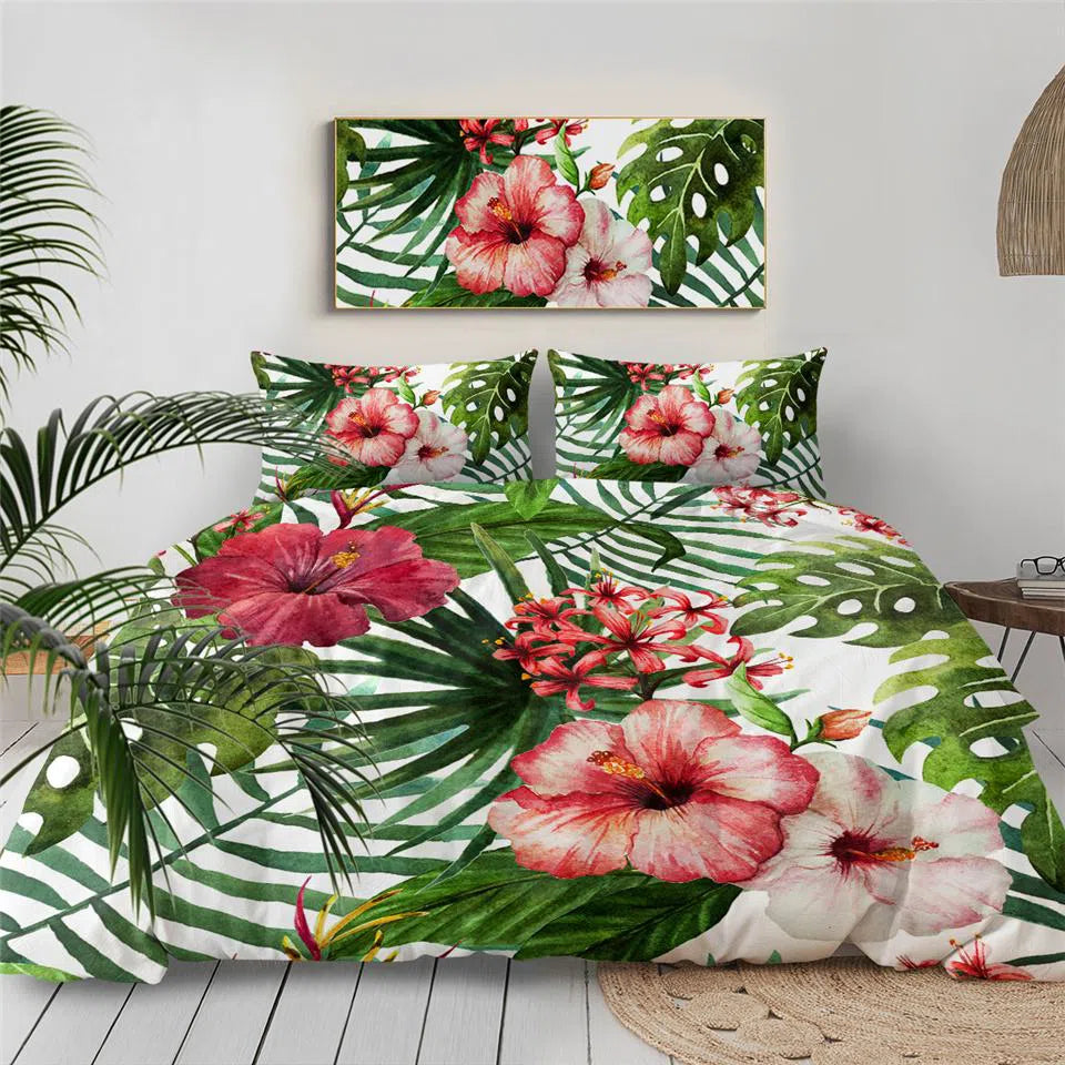 Tropical Hibiscus Bedding Set