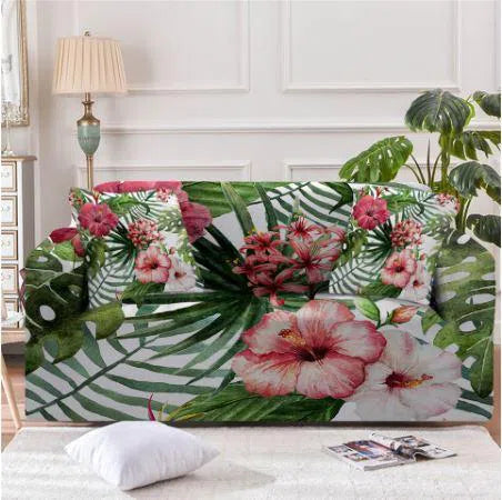 Tropical Hibiscus Couch Cover