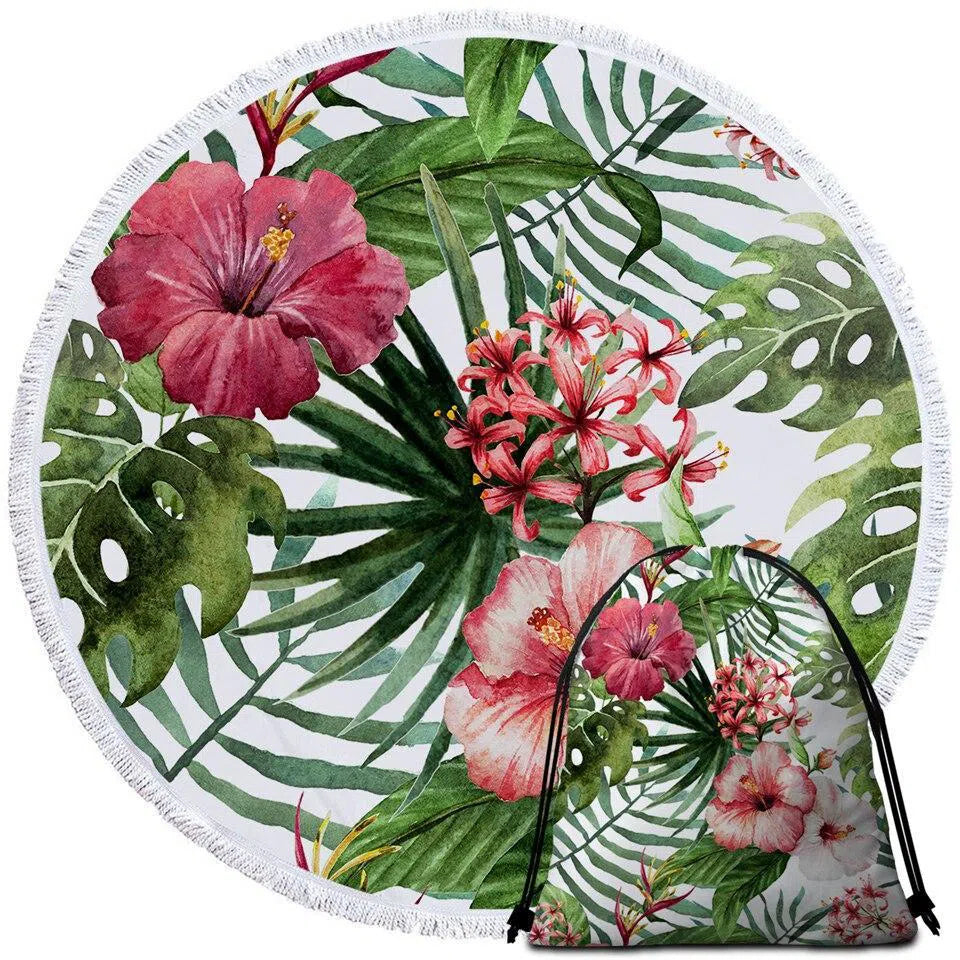 Tropical Hibiscus Towel + Backpack