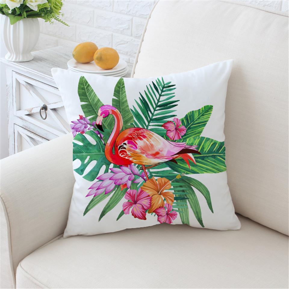 Tropical Pink Flamingo Pillow Cover Set