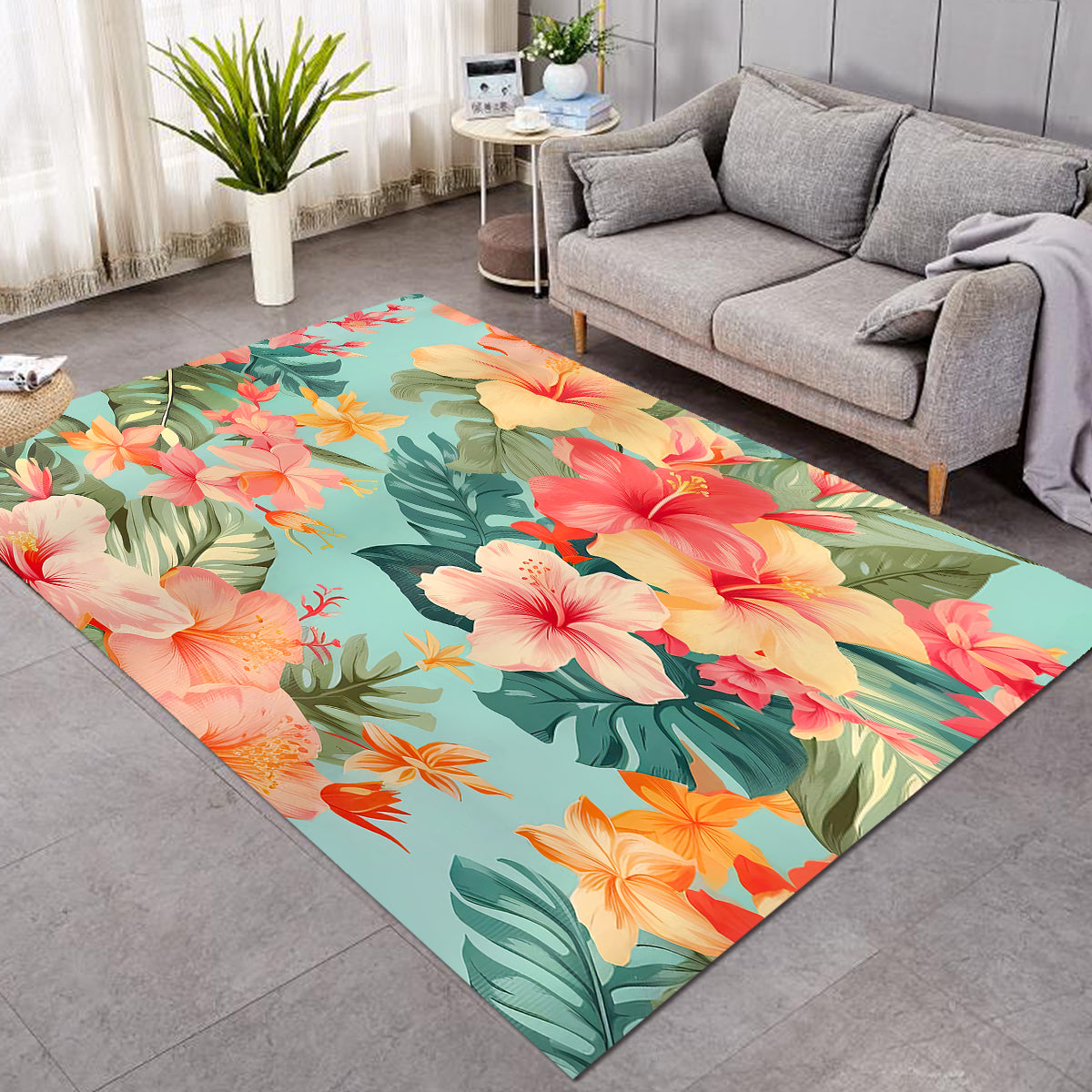 Hibiscus Passion Area Rug