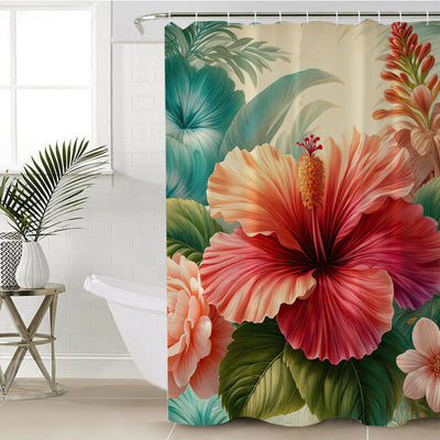 Hibiscus Flower Shower Curtain