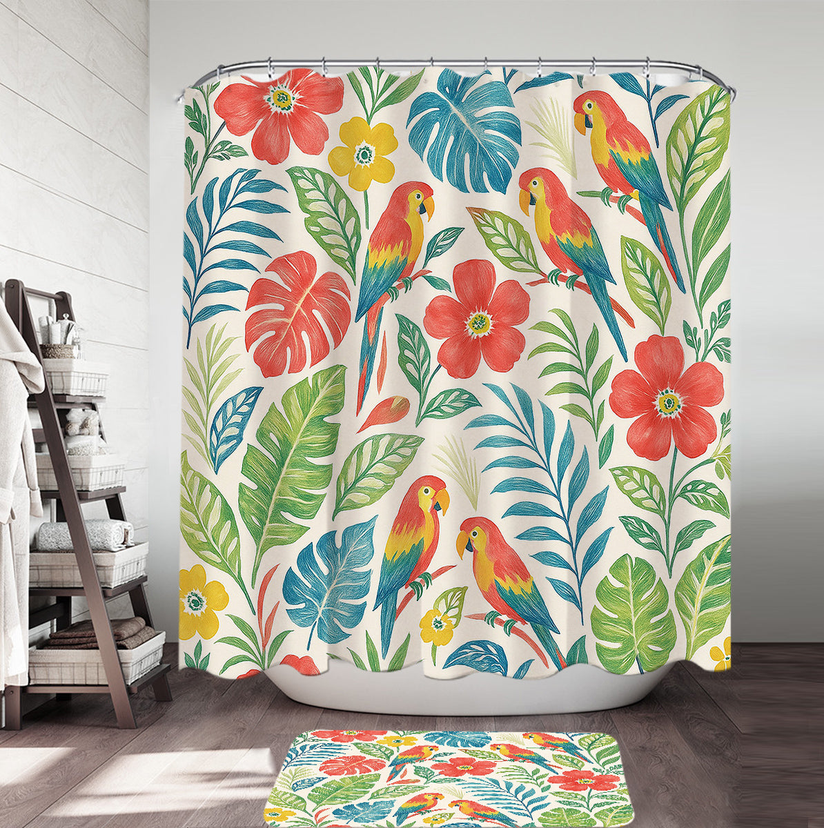 Classic Tropical Shower Curtain