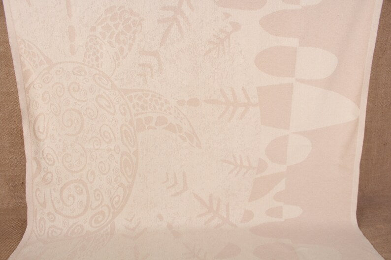 Beige Turtle Turkish Beach Towel