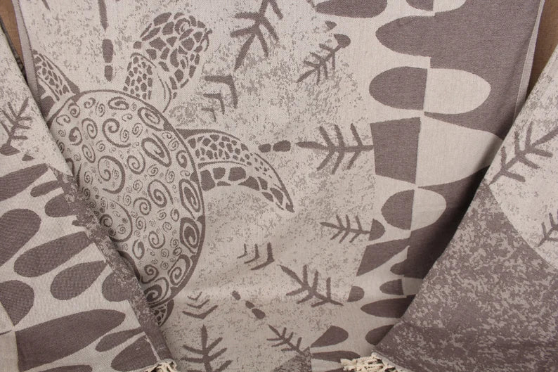 Gray Turtle Turkish Beach Towel