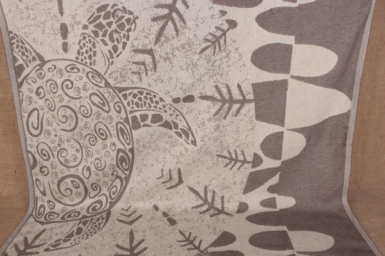 Gray Turtle Turkish Beach Towel