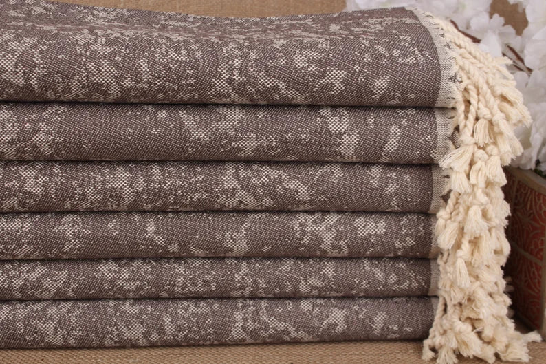 Gray Turtle Turkish Beach Towel