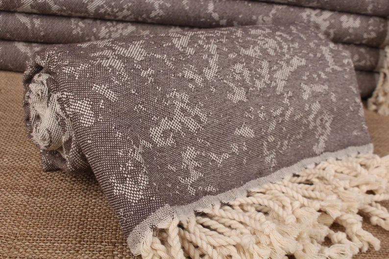 Gray Turtle Turkish Beach Towel