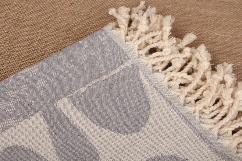 Gray Turtle Turkish Beach Towel