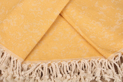 Mustard Turtle Turkish Beach Towel