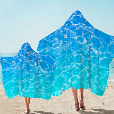 Turquoise Sea Hooded Towel