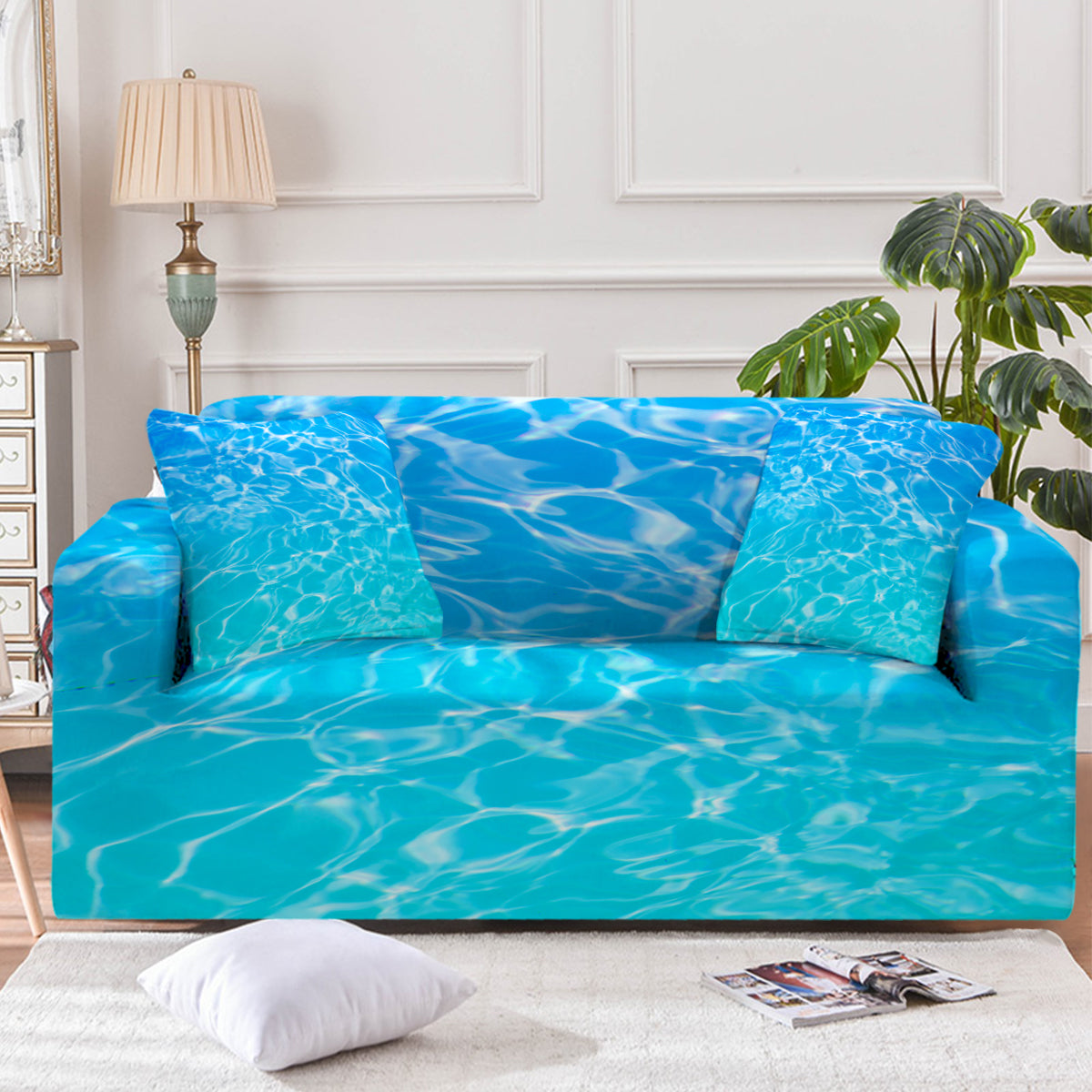 Turquoise Sea Couch Cover