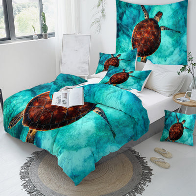 Sea Turtle Vibes Duvet Cover Set