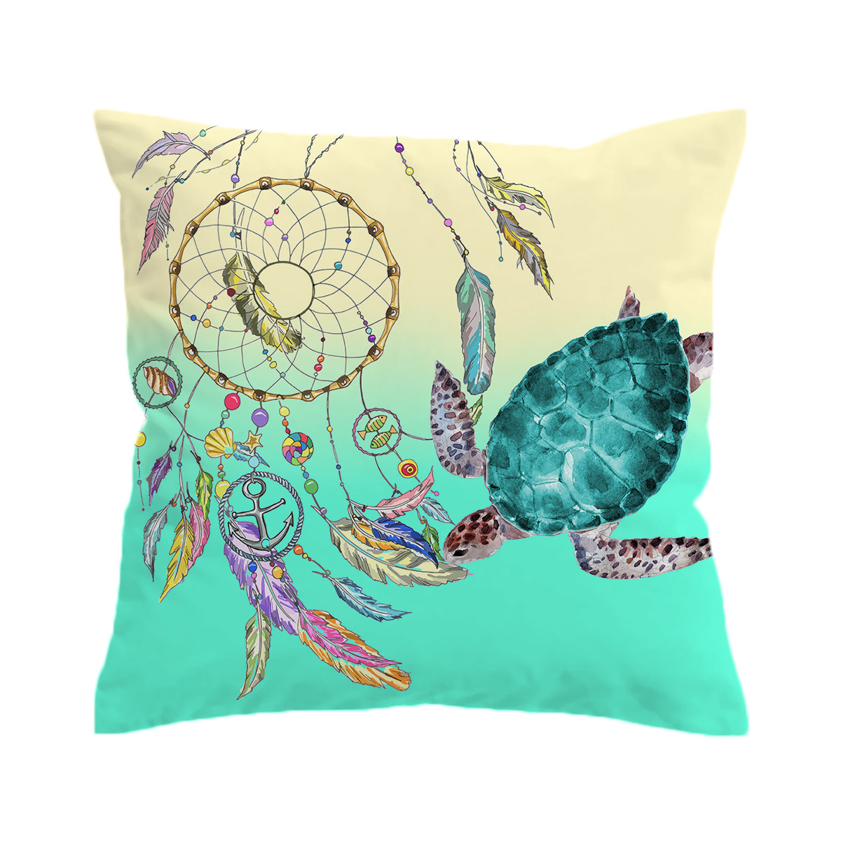 The Dreamcatcher and Sea Turtle Comforter with Shams and Pillow Cover