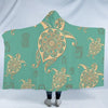 Turtles in Turquoise Cozy Hooded Blanket