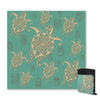 Turtles in Turquoise Sand Free Towel