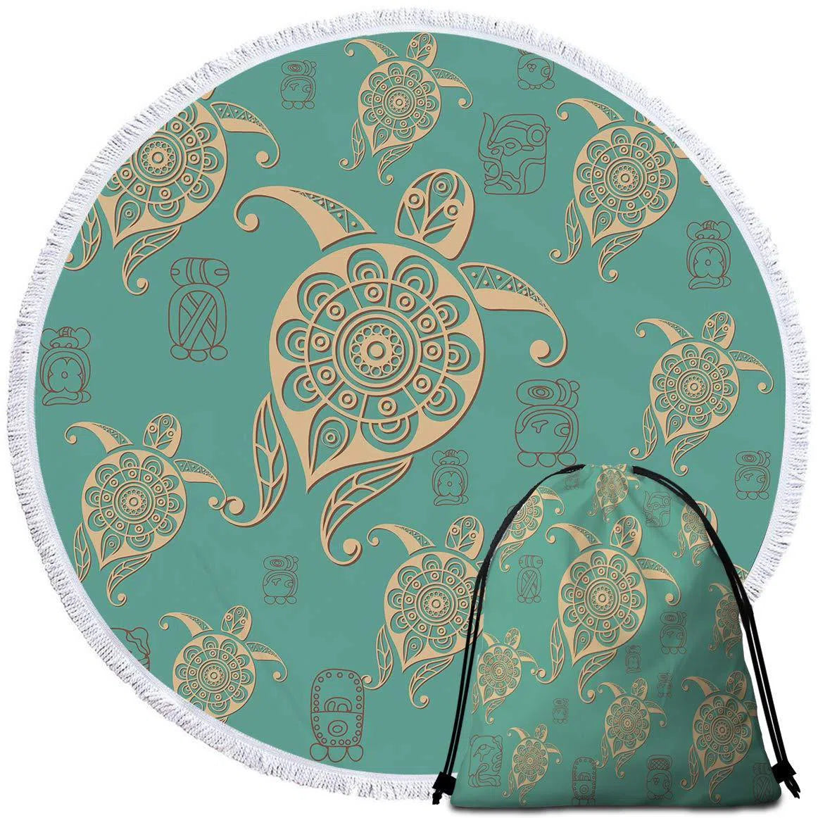 Turtles in Turquoise Towel + Backpack