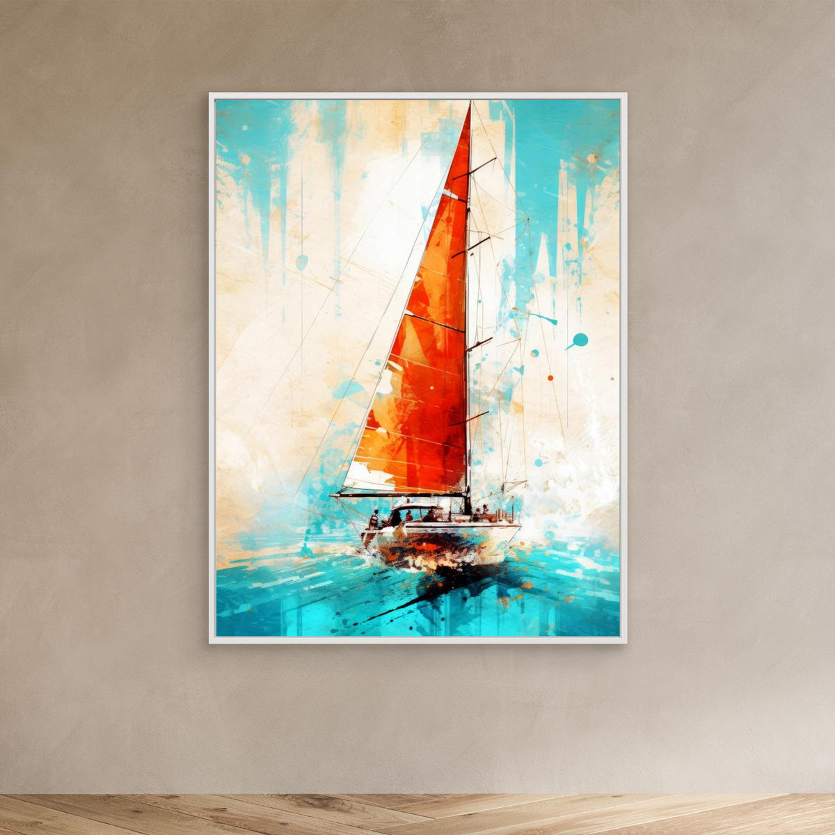 Canvas Print - Yacht Racing Sport Art 9 by Justyna Jaszke