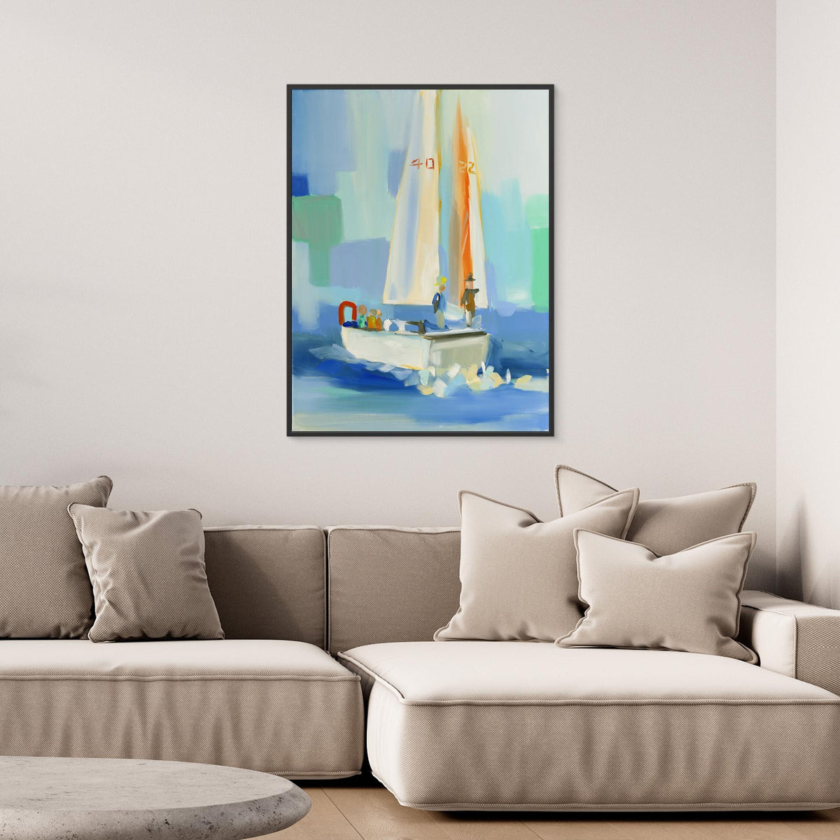 Canvas Print - Sailboat by Jenny Westenhofer