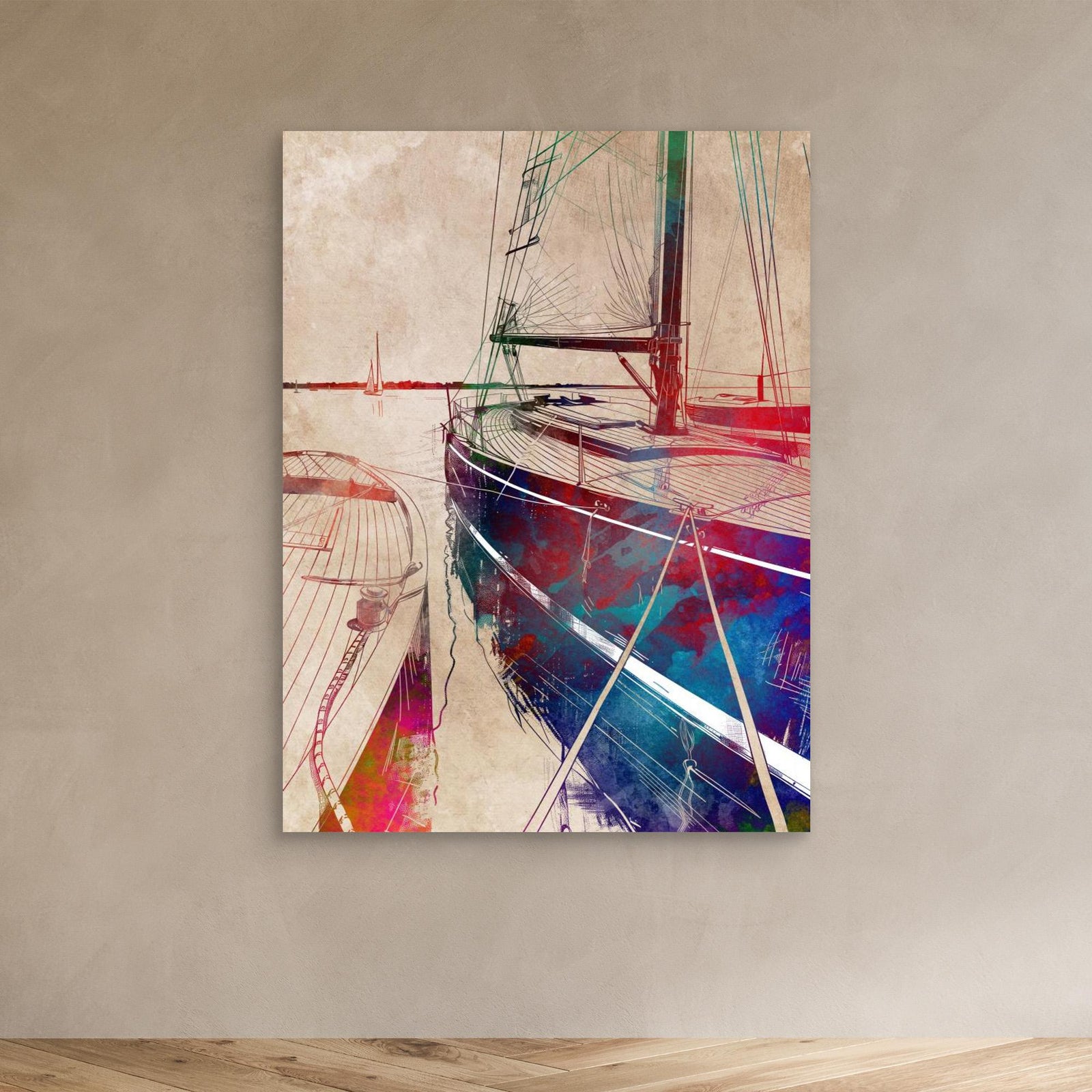 Canvas Print - Sport Yachting Art by Justyna Jaszke
