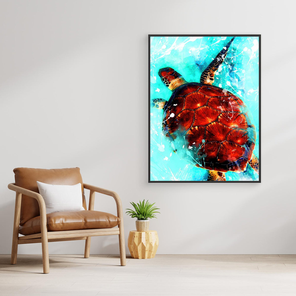 Canvas Print - Turtle Art by Justyna Jaszke