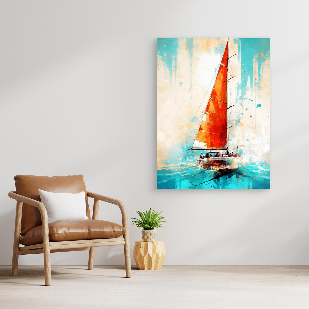 Canvas Print - Yacht Racing Sport Art 9 by Justyna Jaszke
