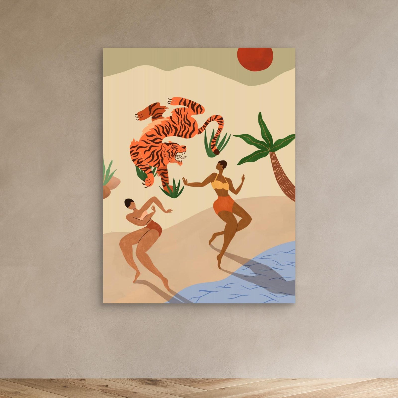 Canvas Print - Dancing Tiger by Arty Guava