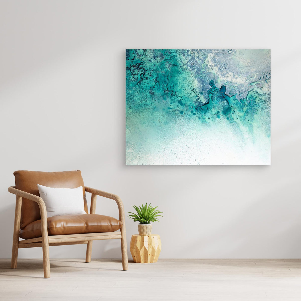 Canvas Print - Turquoise Whispering by Petra Meikle De Vlas