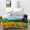 Van Gogh Wheat Fields Bedspread Blanket