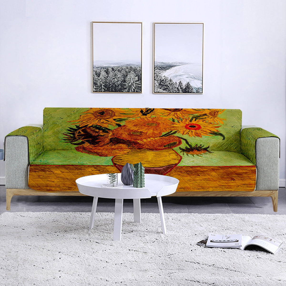 Van Gogh Sunflowers Sofa Cover