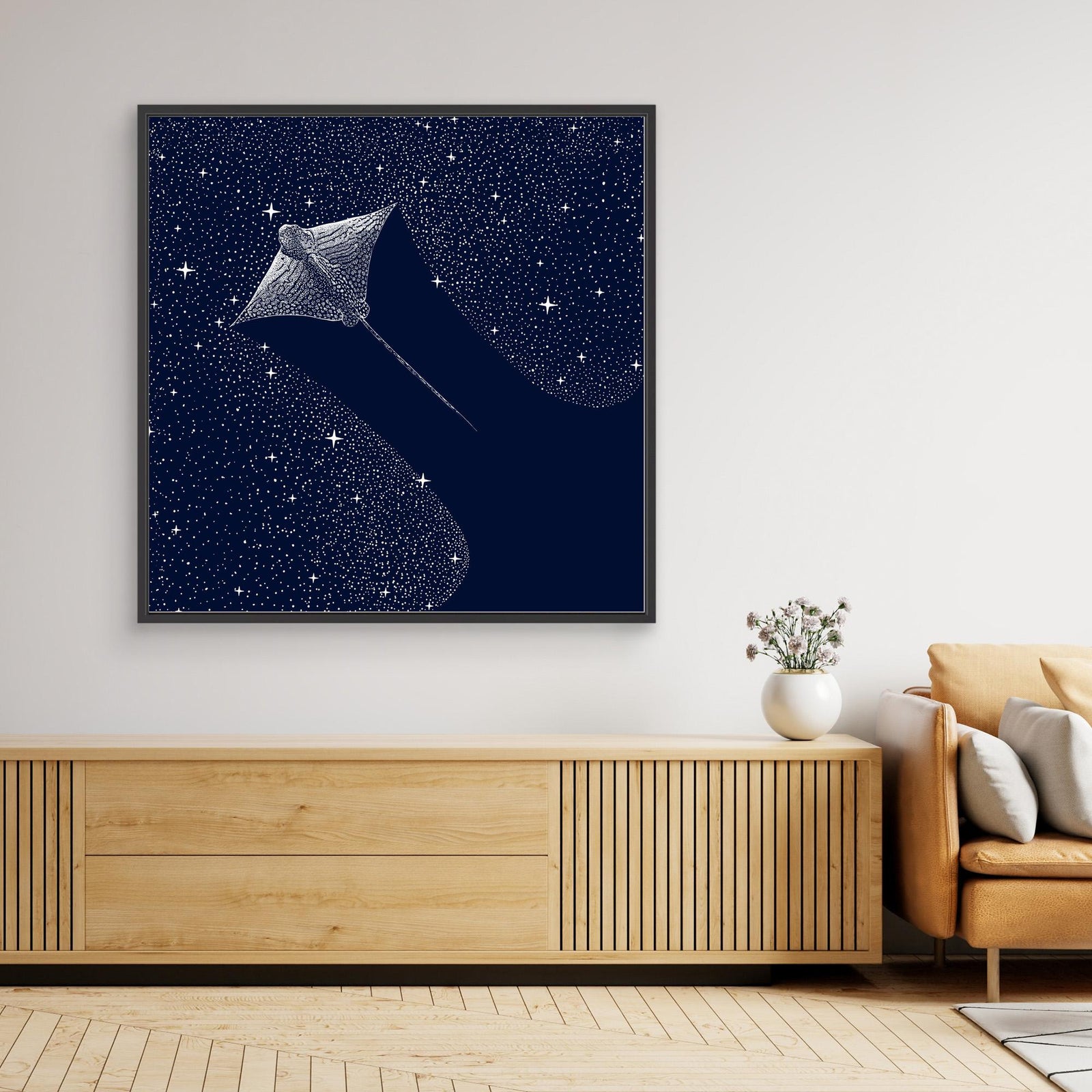 Canvas Print - Starry Ornate Eagle Ray by Alirıza çakir