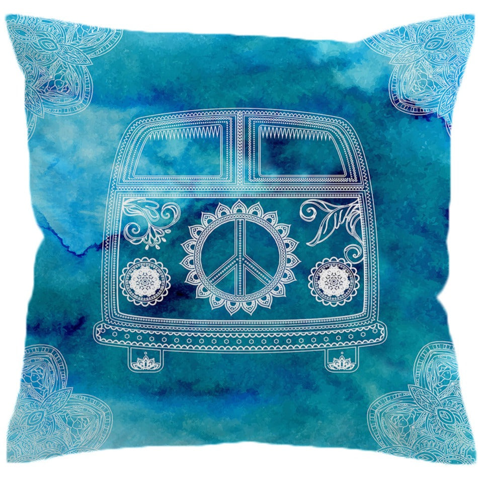 The Beach Bus Pillow Cover