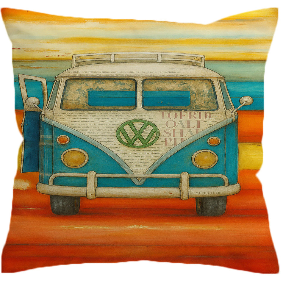 Vee Dub Sunset Comforter with Shams and Pillow Cover