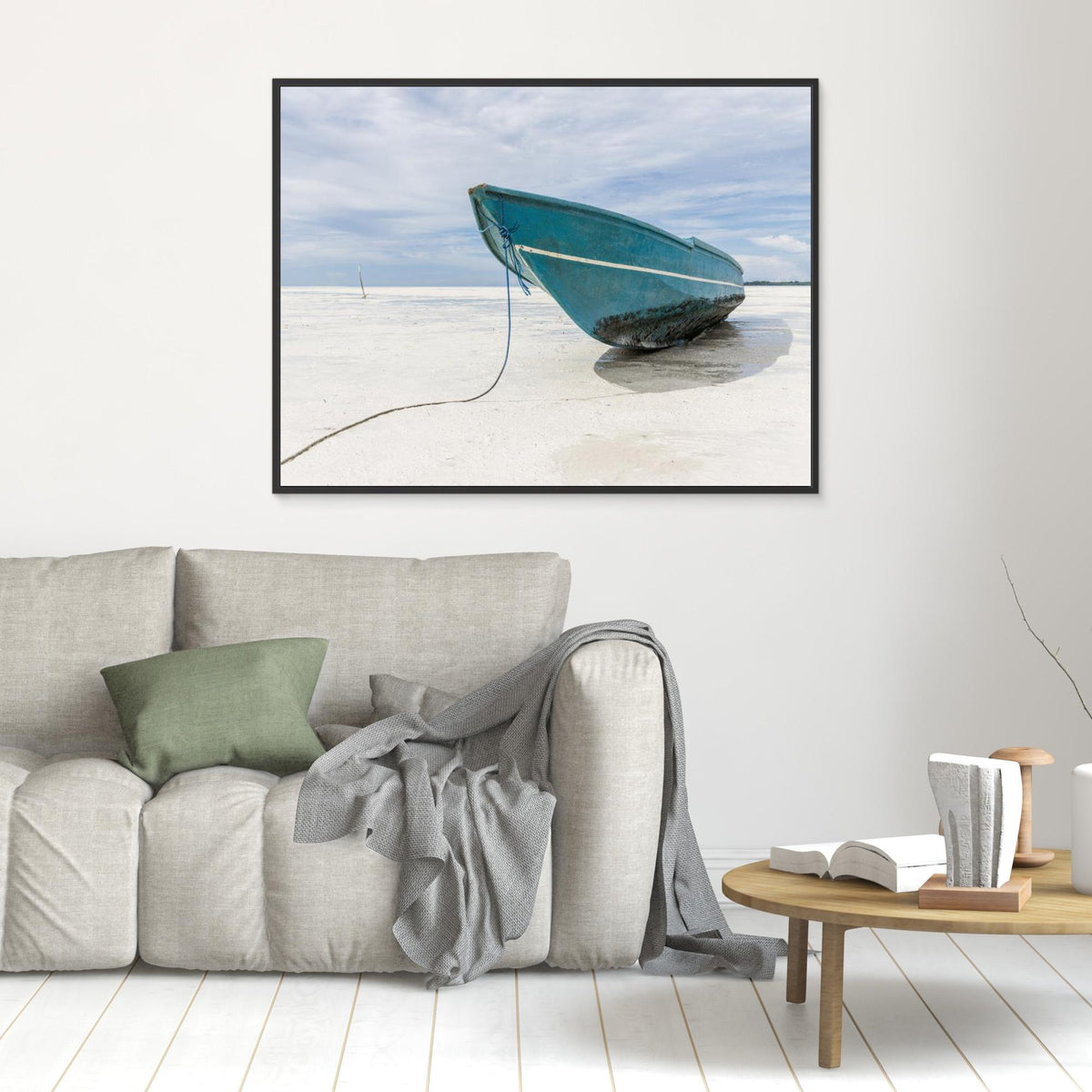 Canvas Print - Boat at the Beach by Photolovers