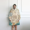 Nautical Chart Wearable Blanket Hoodie