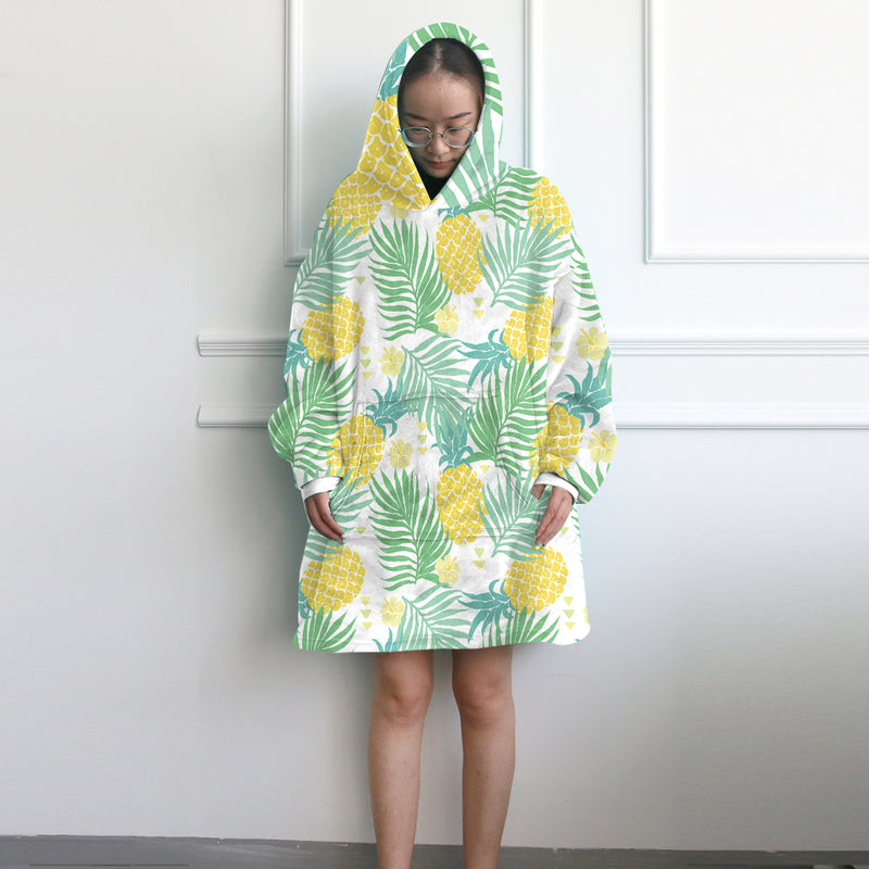 Pineapple Delight Wearable Blanket Hoodie