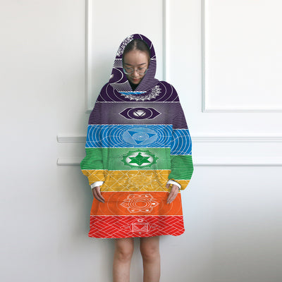 Chakra Yoga Wearable Blanket Hoodie