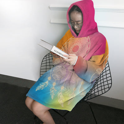 Rainbow Dreaming Wearable Blanket Hoodie