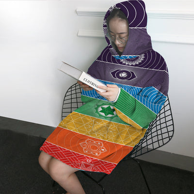 Chakra Yoga Wearable Blanket Hoodie