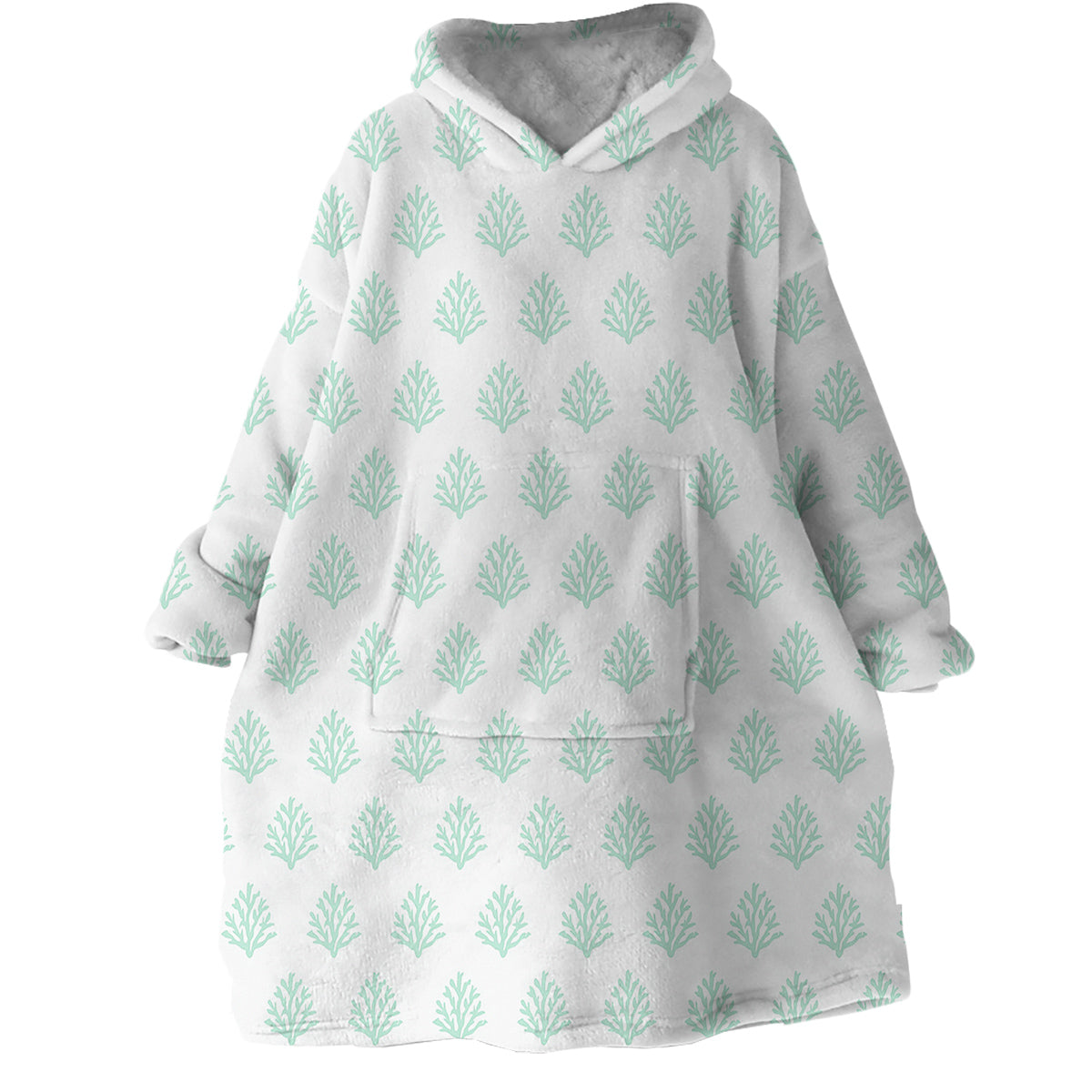 Coral Mint Wearable Blanket Hoodie