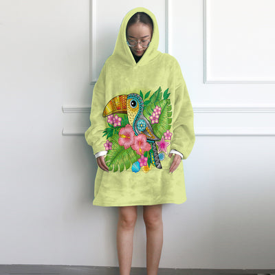 Toucan Delight Wearable Blanket Hoodie