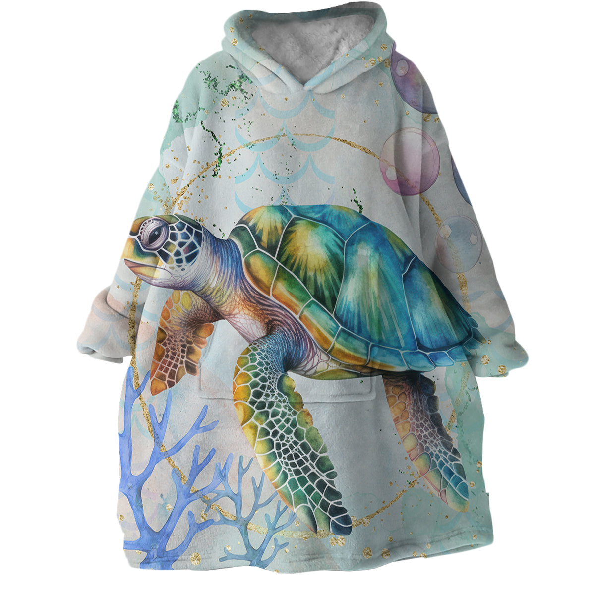 Dreamy Sea Turtle Wearable Blanket Hoodie