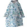 Blue Seashells Wearable Blanket Hoodie