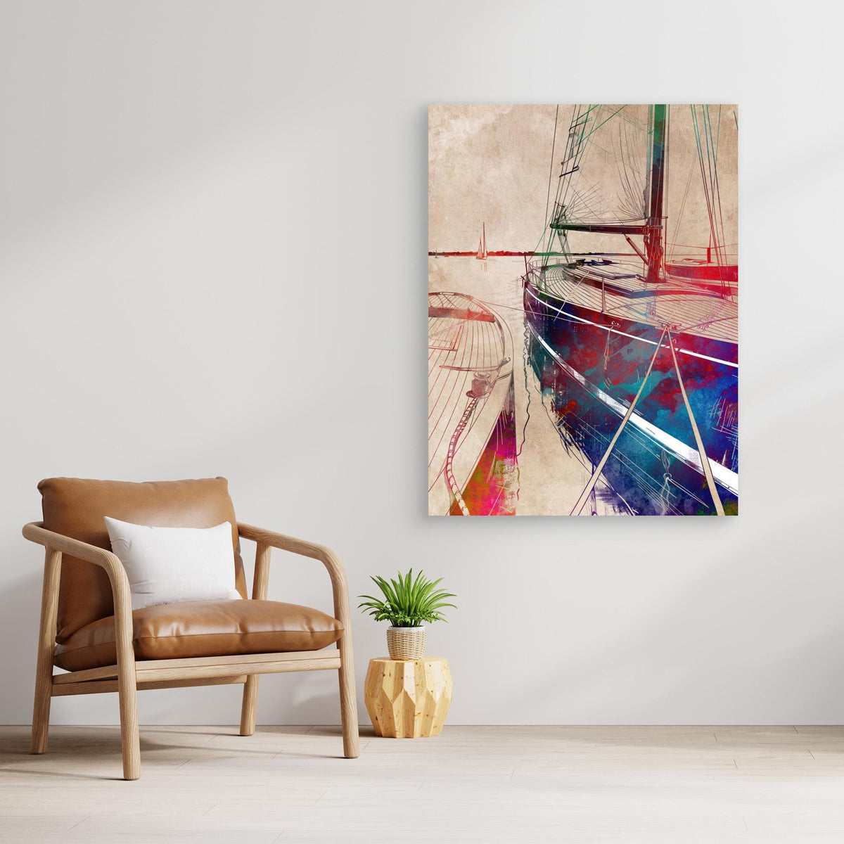 Canvas Print - Sport Yachting Art by Justyna Jaszke