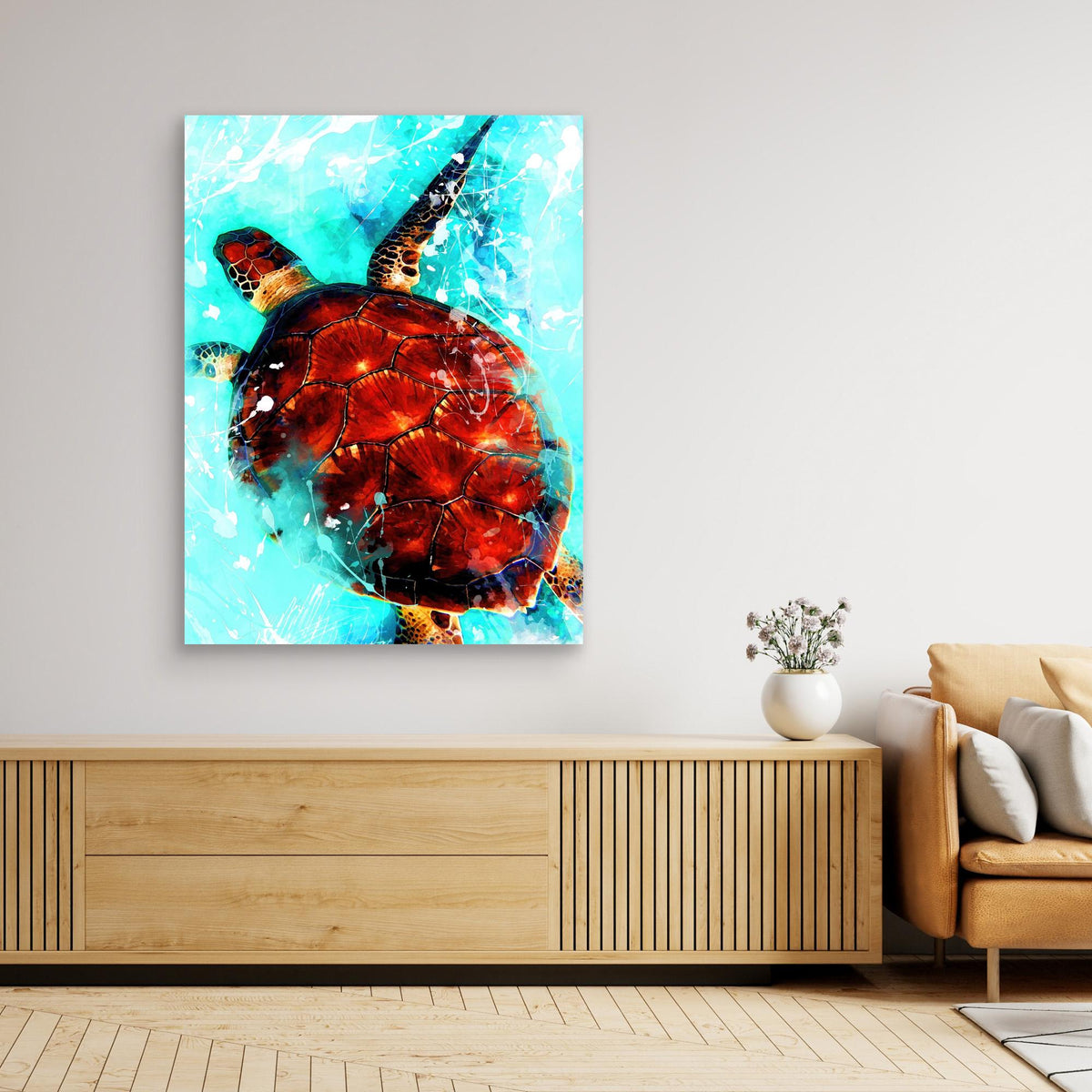 Canvas Print - Turtle Art by Justyna Jaszke