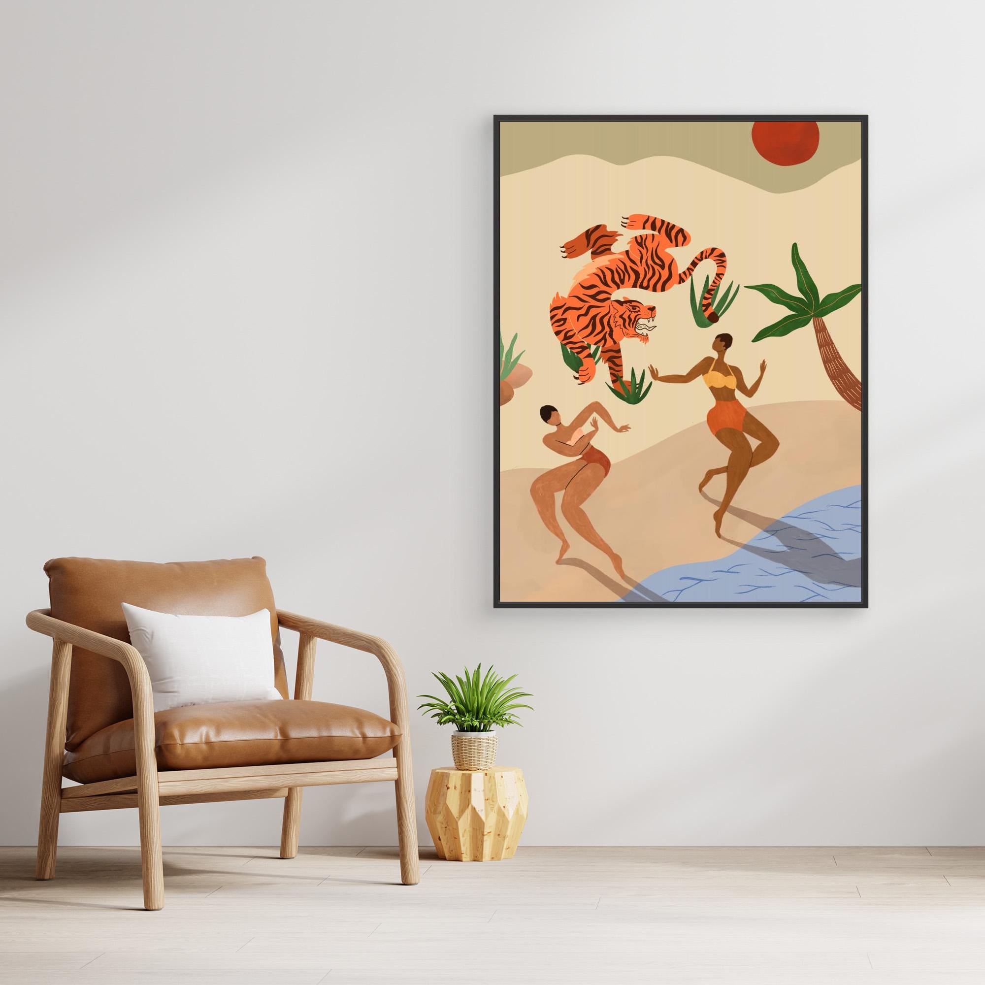 Canvas Print - Dancing Tiger by Arty Guava