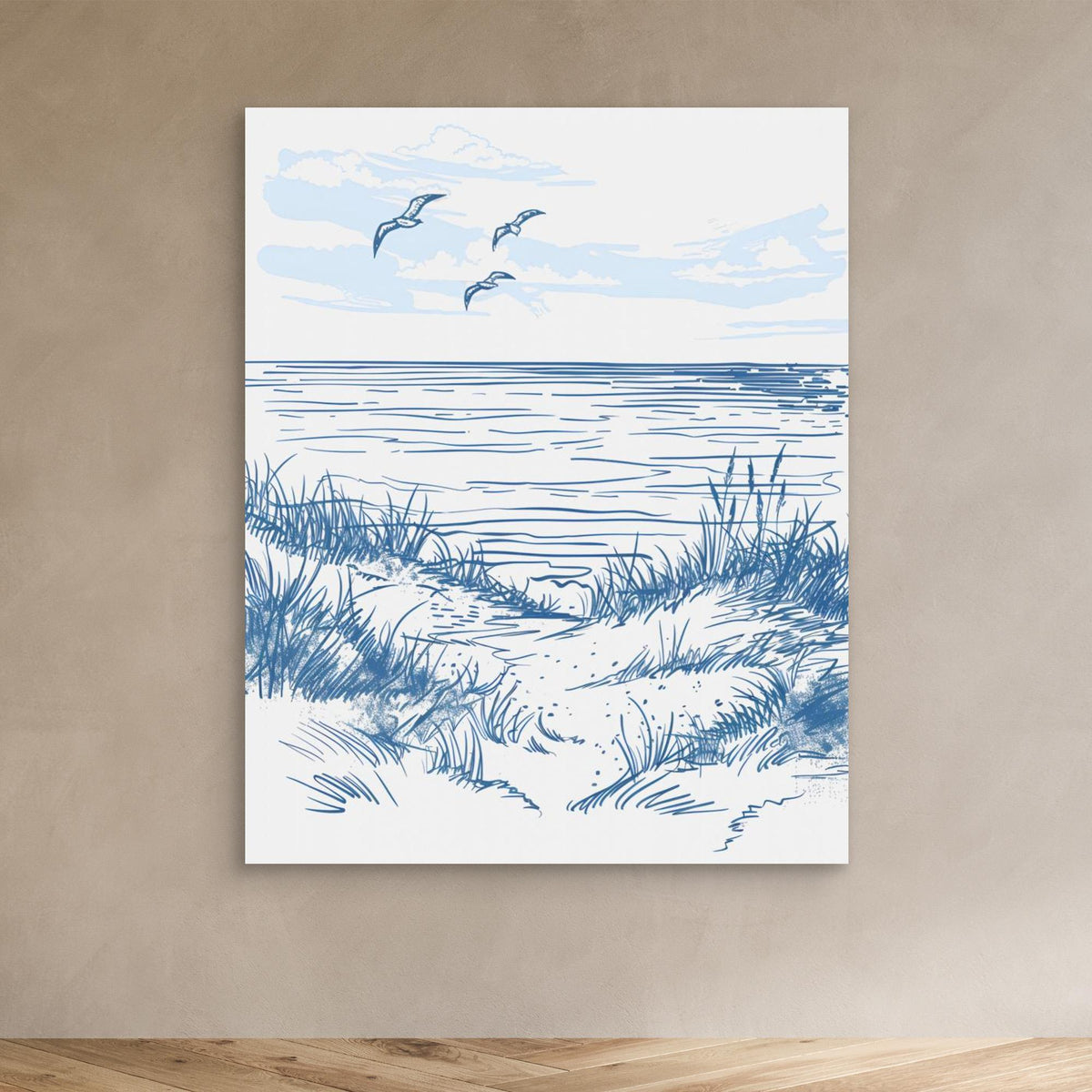 Canvas Print - Seascape Sketch by Jolly And Dash