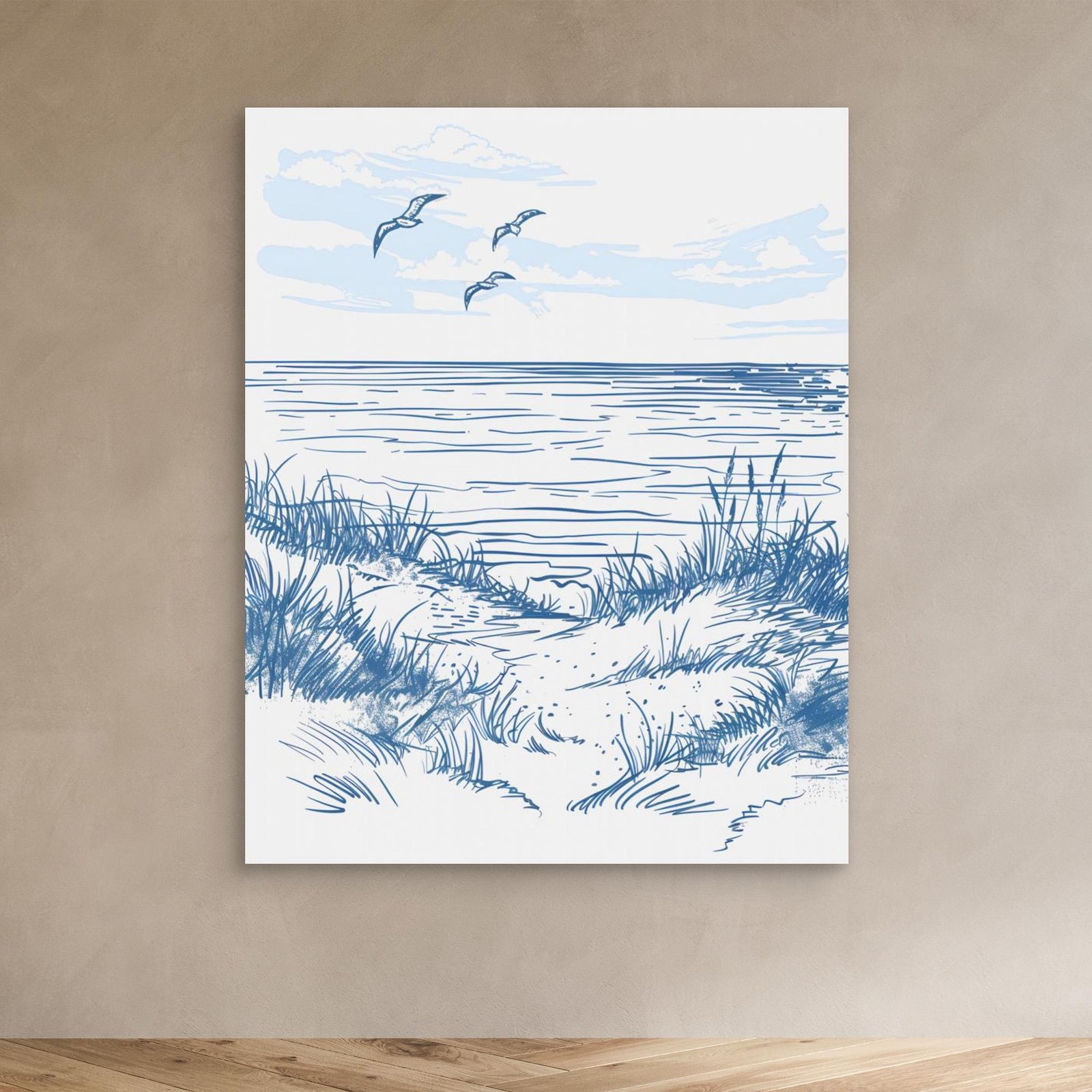 Canvas Print - Seascape Sketch by Jolly And Dash
